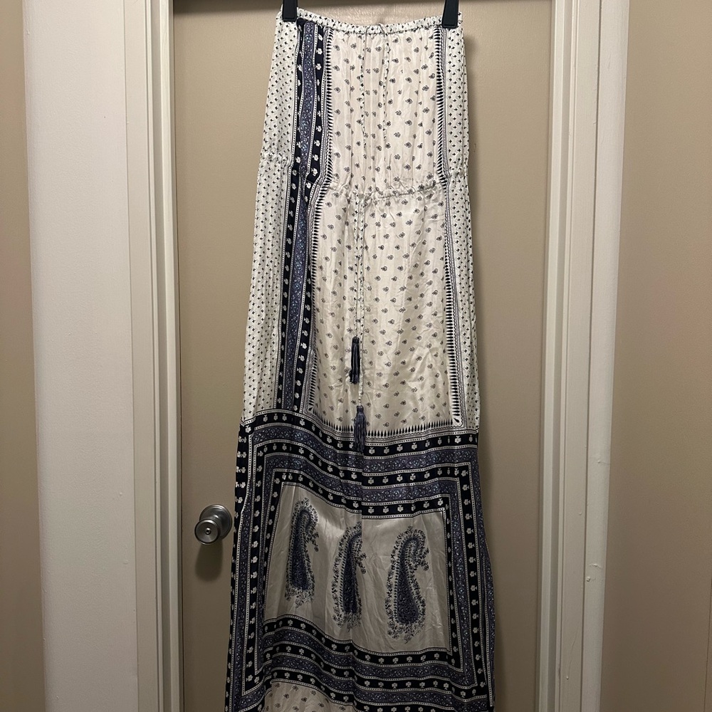 Elegant Paisley Print Maxi Skirt